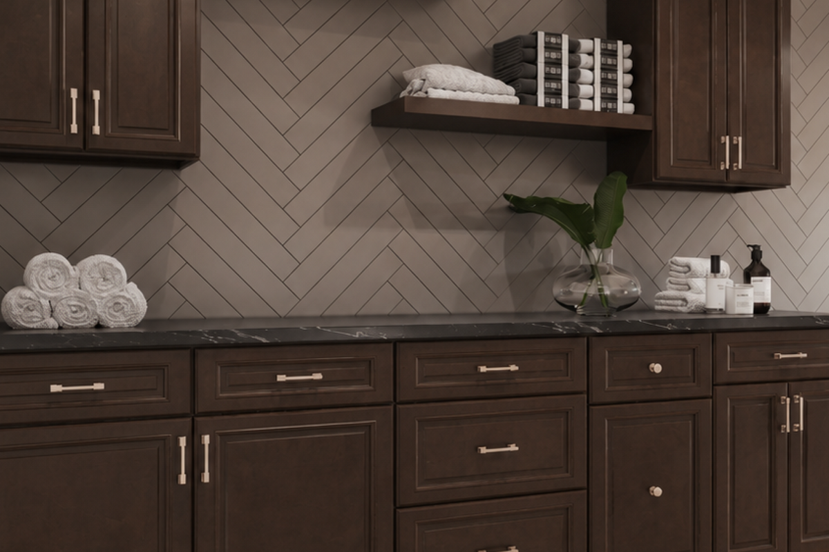 Brown Wood - Floral Espresso