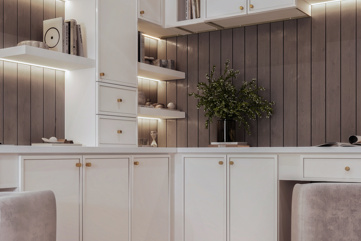 White Cabinets - Slim Dove White