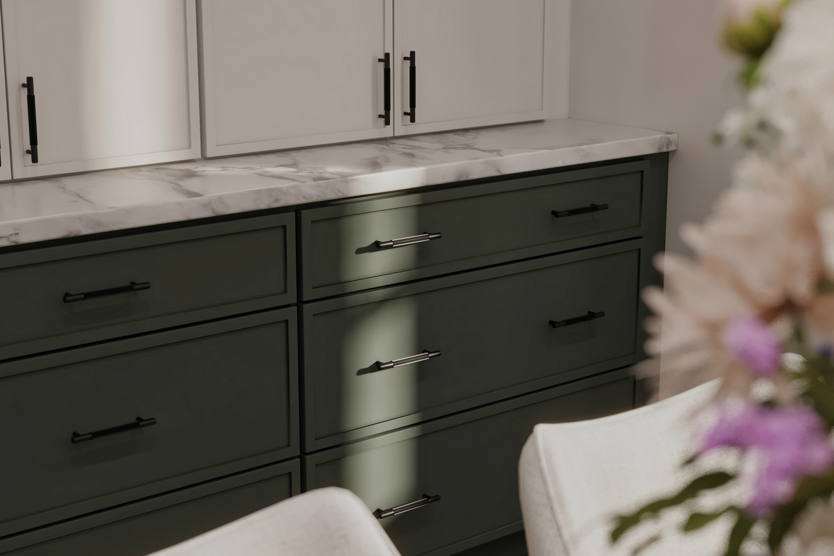 Green Cabinets - Slim Aston Green