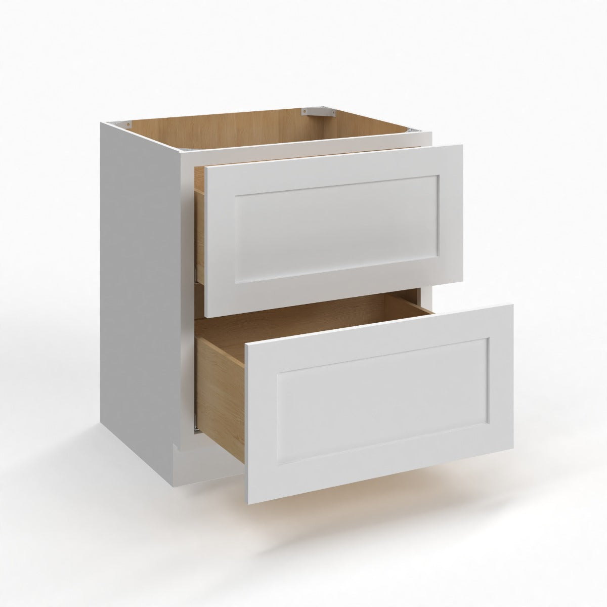 Shaker White 30" Drawer Base Cabinet