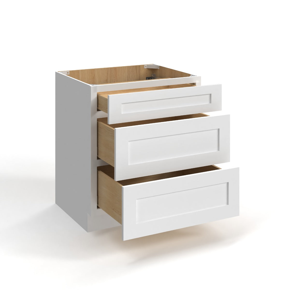 Shaker White 33" Drawer Base Cabinet