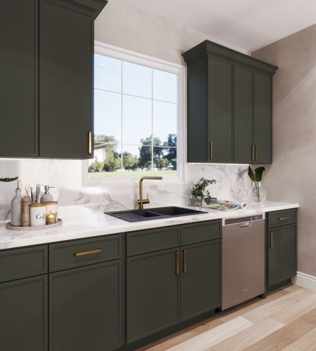 Slim Aston Green 12" Standard Base Cabinet