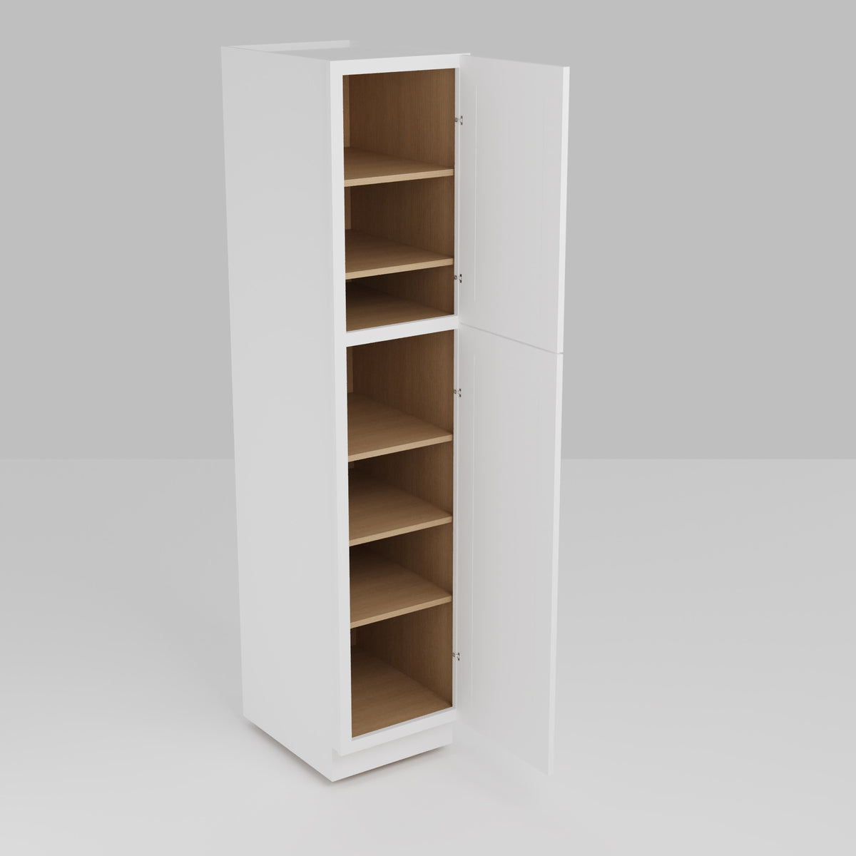 Aspen White 18" Utility Cabinet Interior Construction Details