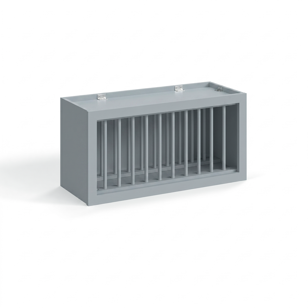 Shaker Gray 30" Wall Plate Rack Cabinet