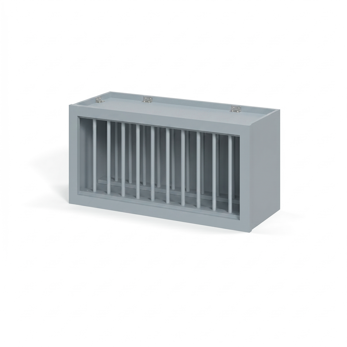 Shaker Gray 30" Wall Plate Rack Cabinet