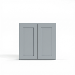 Shaker Gray 30" Glass Door Wall Cabinet