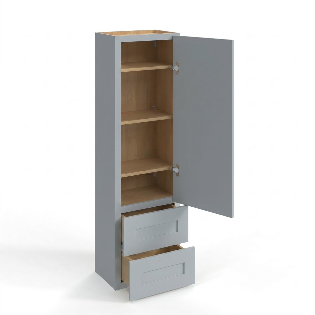 Shaker Gray 18" Drawer Wall Cabinet