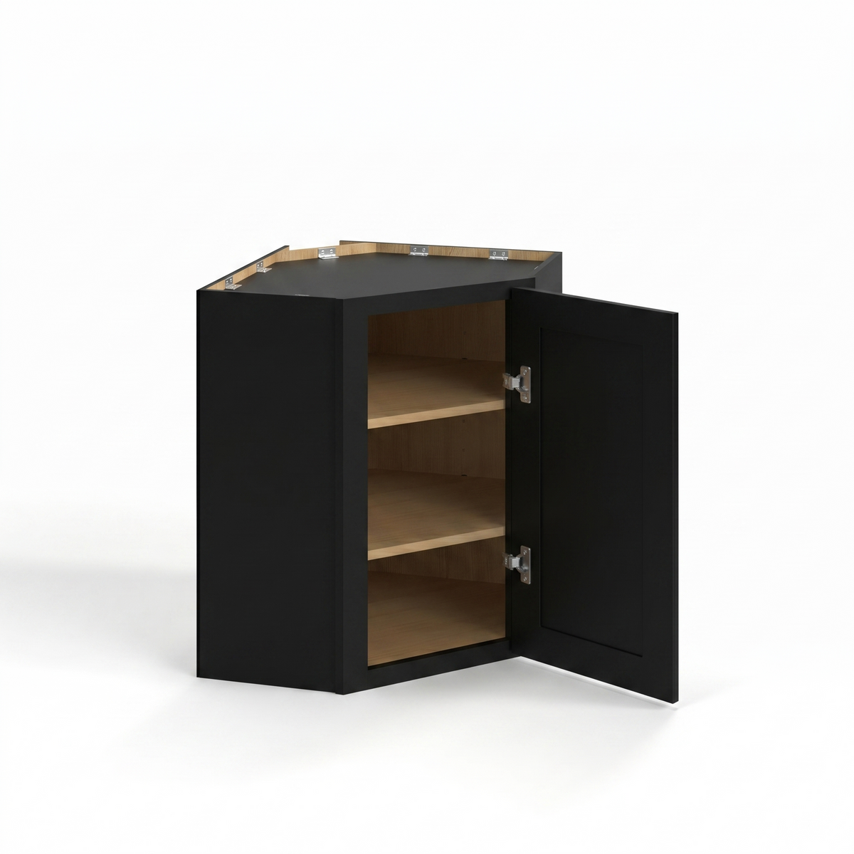 Iron Black 24" Diagonal Corner Wall Cabinet