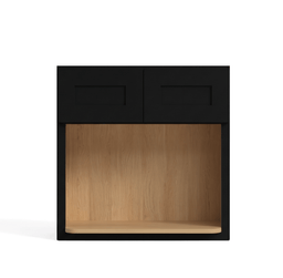 Iron Black 30" Microwave Wall Cabinet