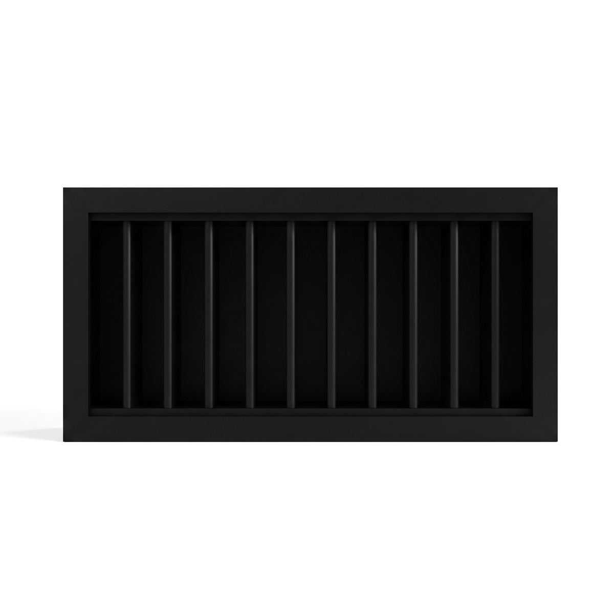 Iron Black 30" Wall Plate Rack Cabinet
