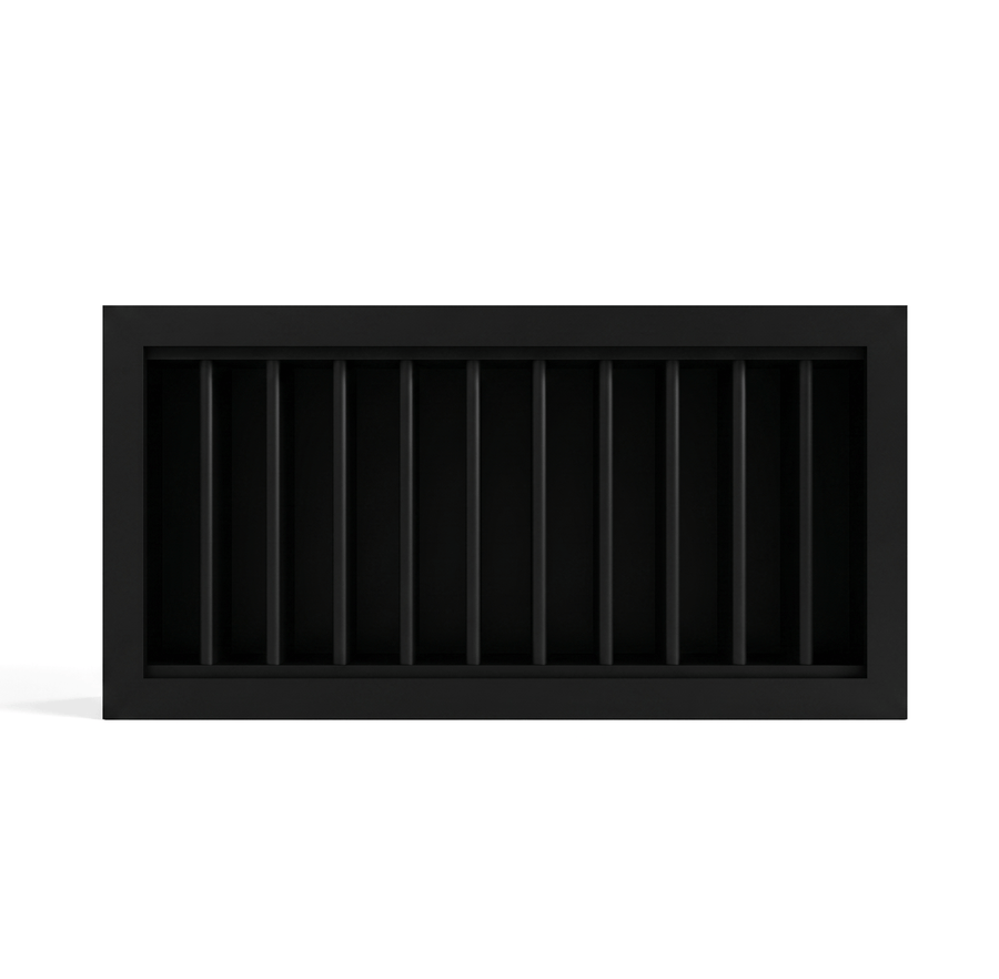 Iron Black 30" Wall Plate Rack Cabinet