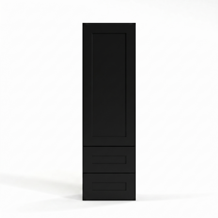 Iron Black 18" Drawer Wall Cabinet