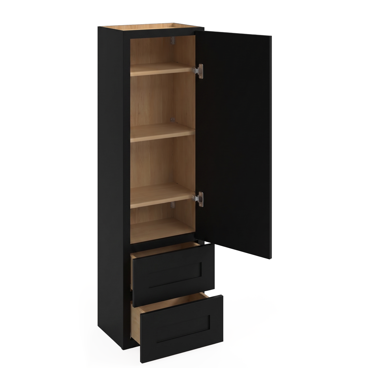 Iron Black 18" Drawer Wall Cabinet