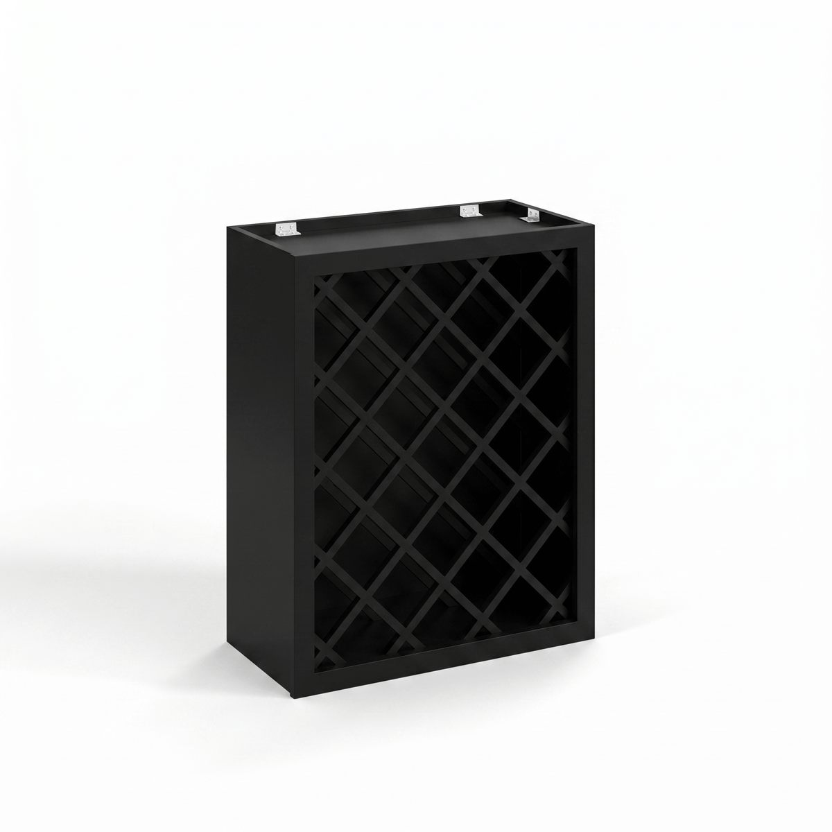 Iron Black 24" Wall Wine Rack Cabinet