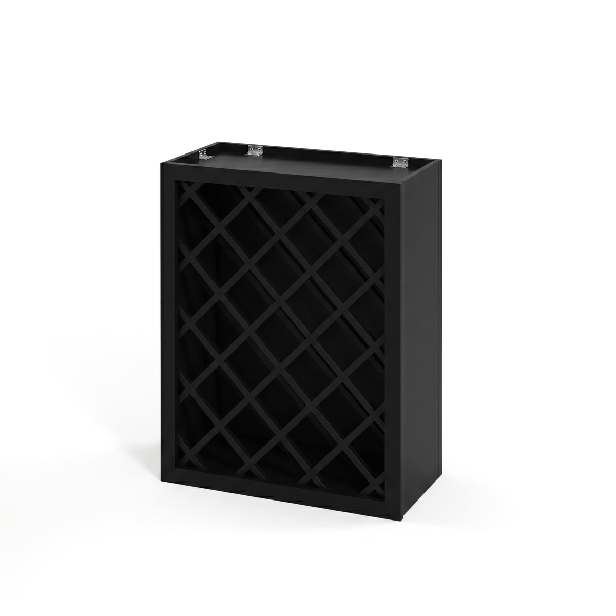 Iron Black 30" Wall Wine Rack Cabinet