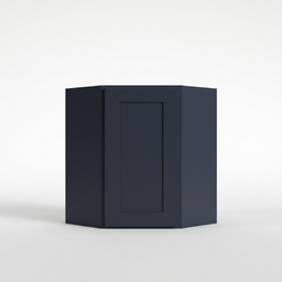 Navy Blue 24" Diagonal Corner Wall Cabinet