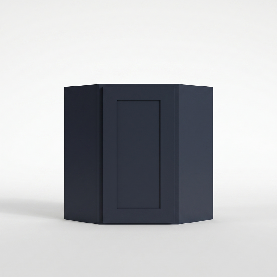 Navy Blue 24" Diagonal Corner Wall Cabinet