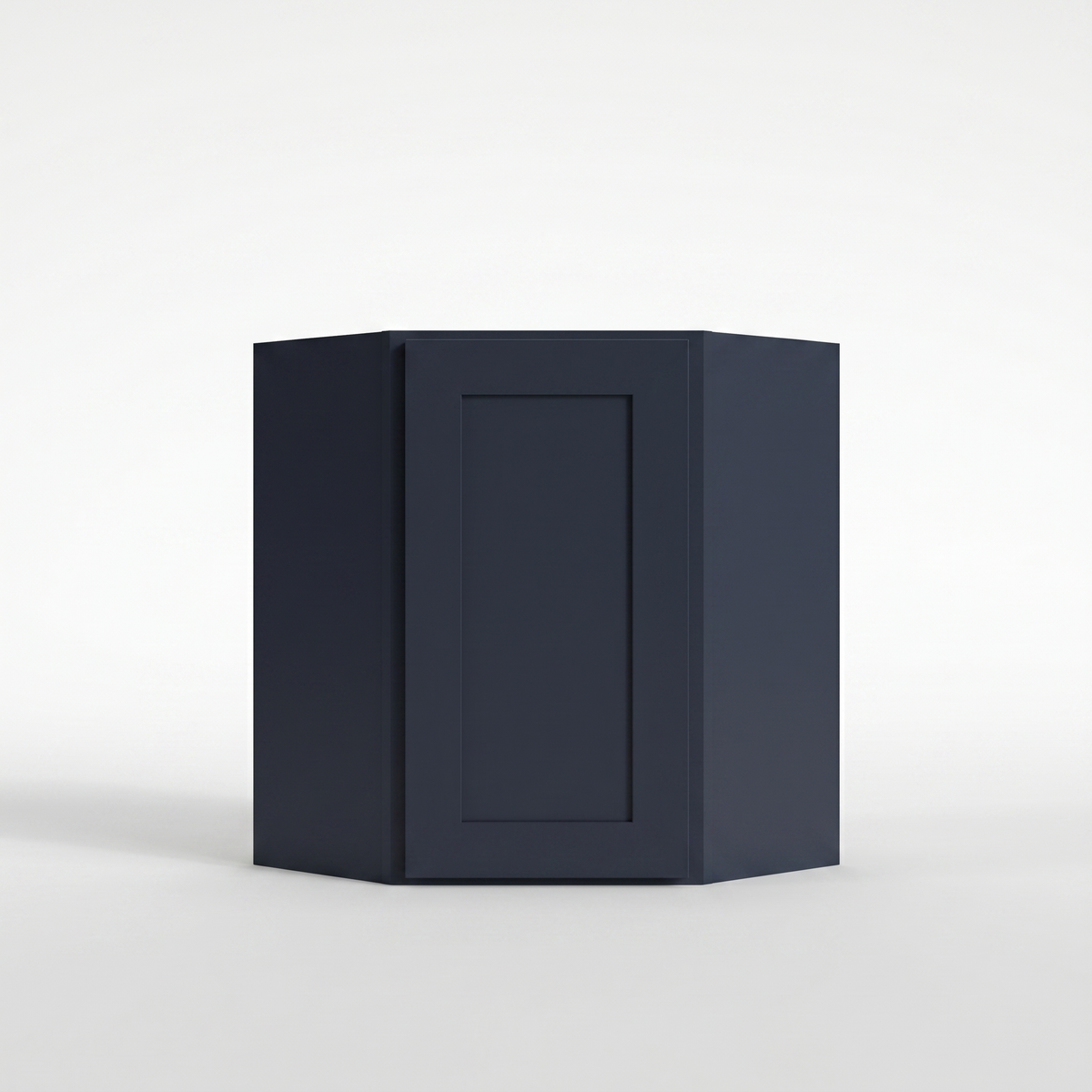 Navy Blue 24" Glass Door Diagonal Corner Wall Cabinet