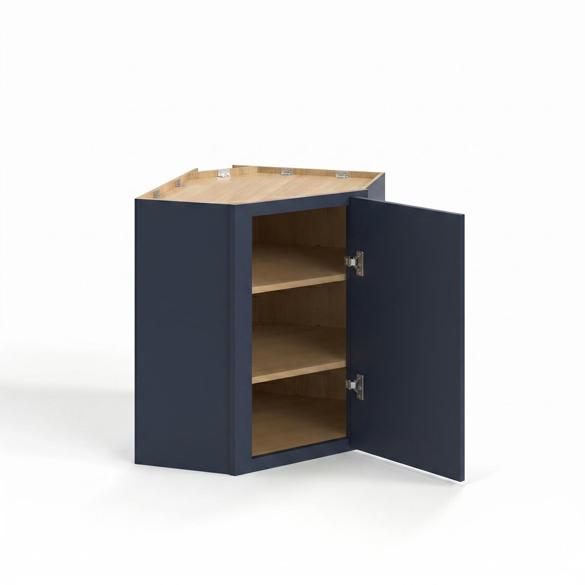 Navy Blue 24" Diagonal Corner Wall Cabinet