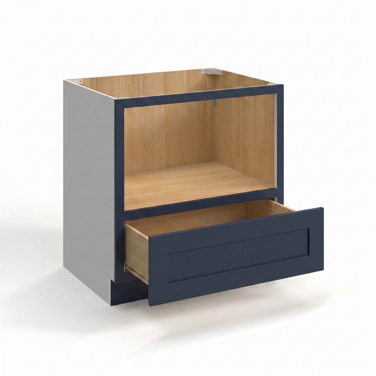 Navy Blue 33" Microwave Base Cabinet