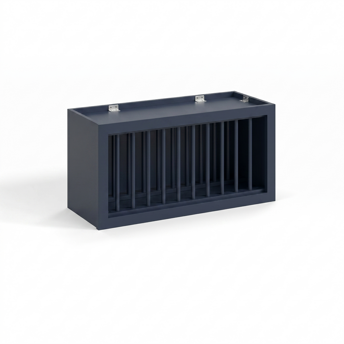 Navy Blue 30" Wall Plate Rack Cabinet