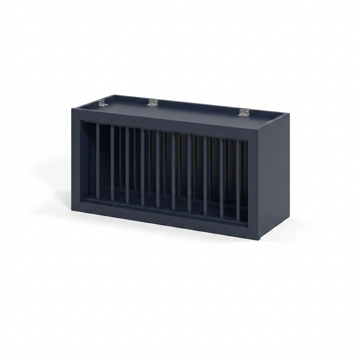 Navy Blue 30" Wall Plate Rack Cabinet