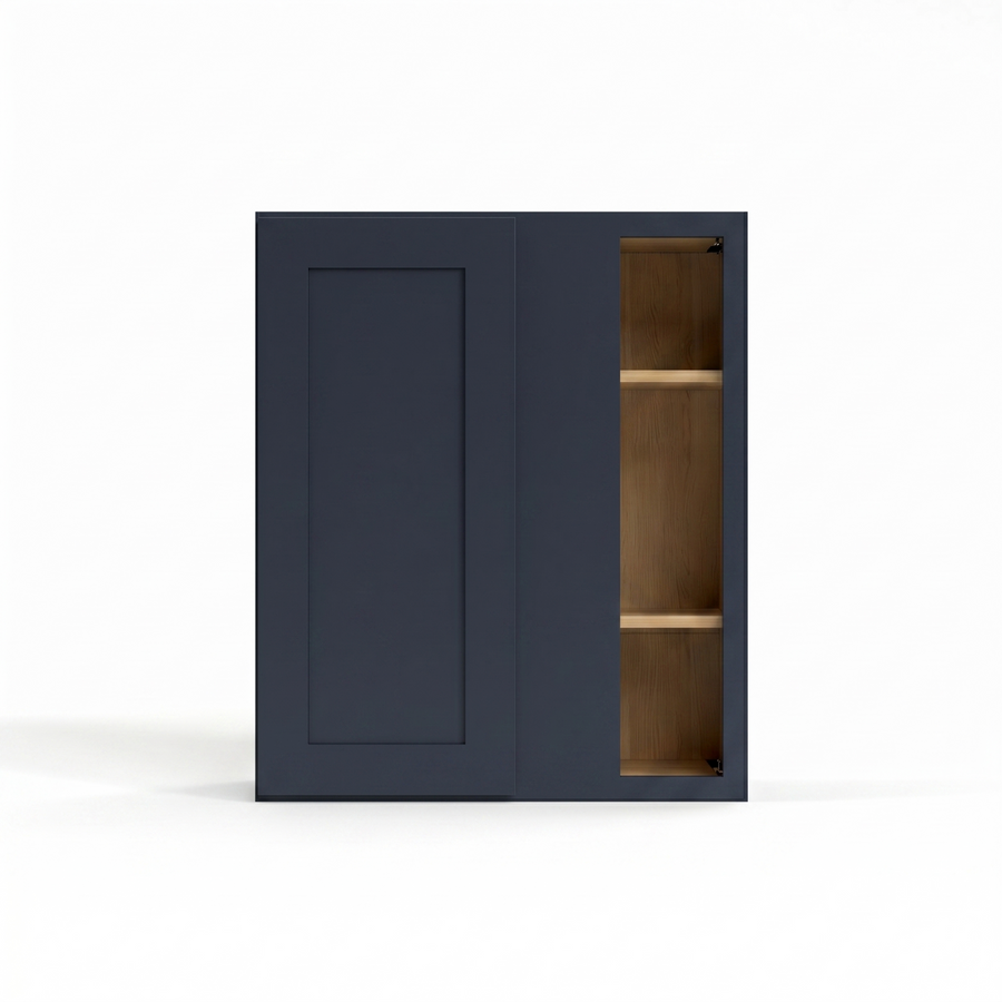 Navy Blue 36" Blind Corner Wall Cabinet