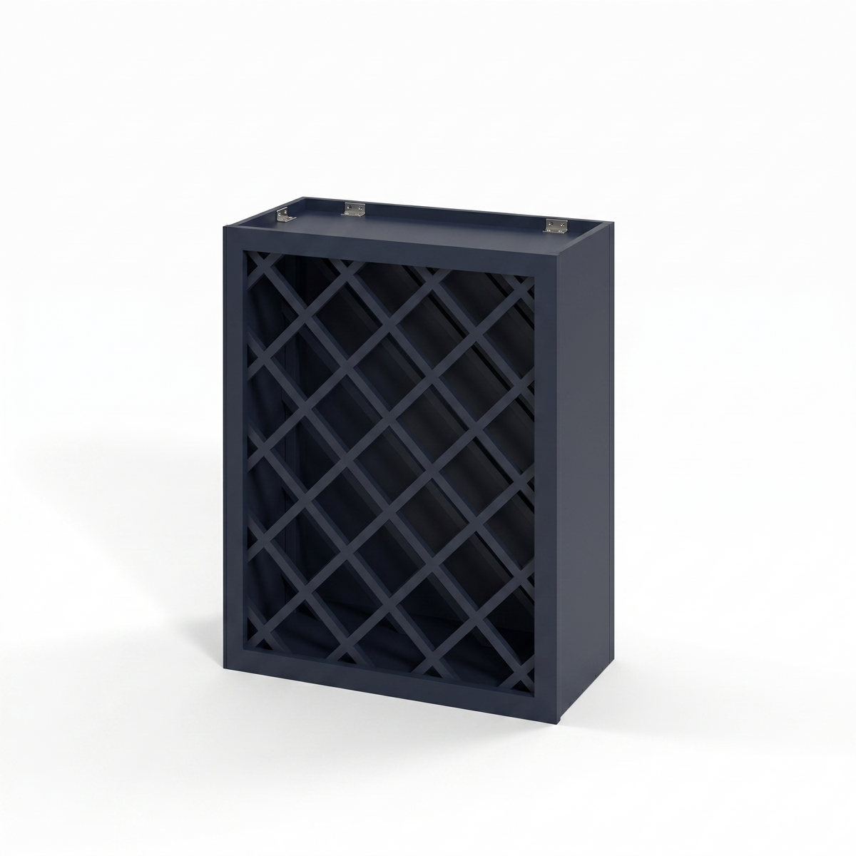 Navy Blue 30" Wall Wine Rack Cabinet