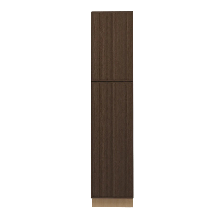 Slim Amber Oak 18" Utility Cabinet front view