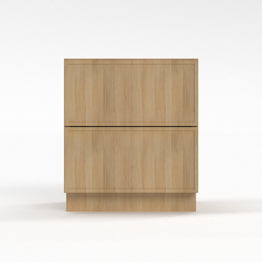 Slim White Oak 30" Drawer Base Cabinet