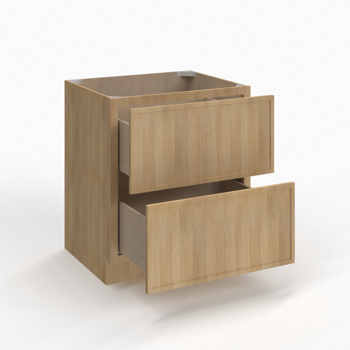 Slim White Oak 24" Drawer Base Cabinet