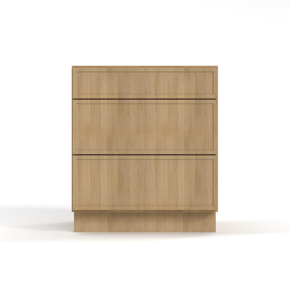 Slim White Oak 12" Drawer Base Cabinet