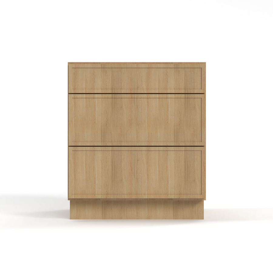 Slim White Oak 18" Drawer Base Cabinet