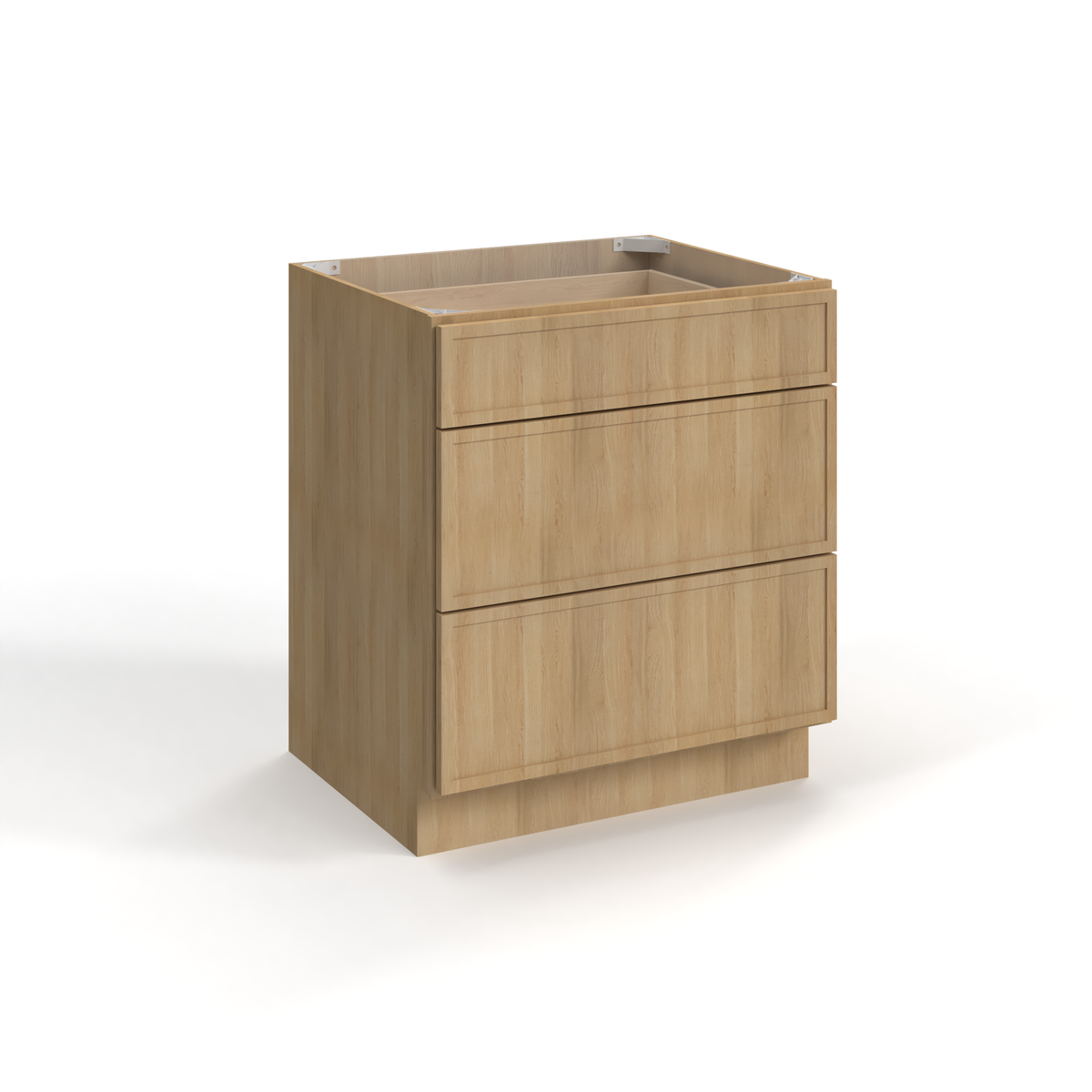 Slim White Oak 30" Drawer Base Cabinet