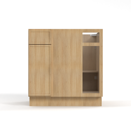 Slim White Oak 39" Blind Corner Base Cabinet
