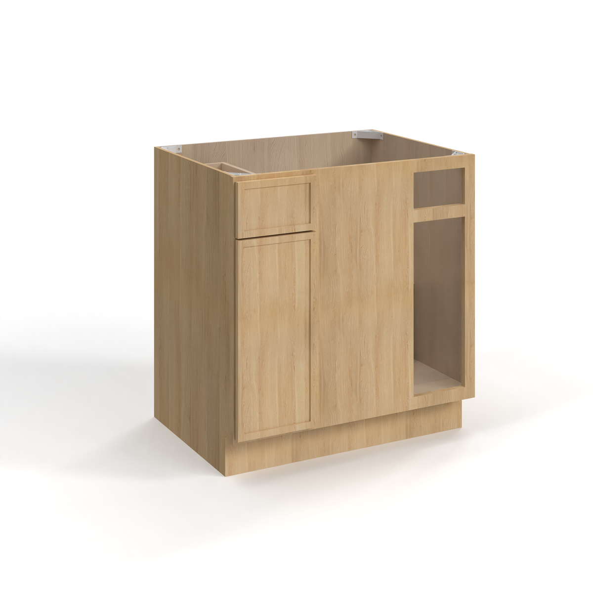 Slim White Oak 33" Blind Corner Base Cabinet