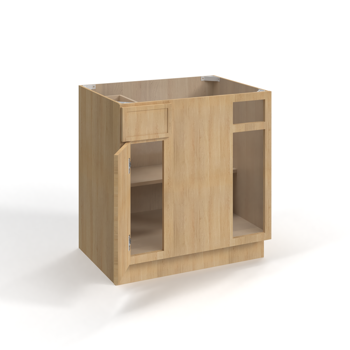 Slim White Oak 33" Blind Corner Base Cabinet