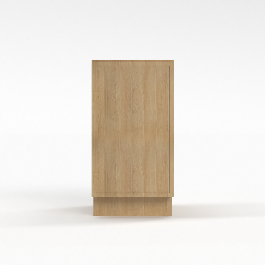 Slim White Oak 21" Full Height Door Base Cabinet