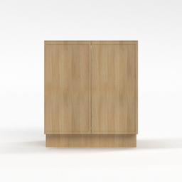 Slim White Oak 30" Full Height Door Base Cabinet