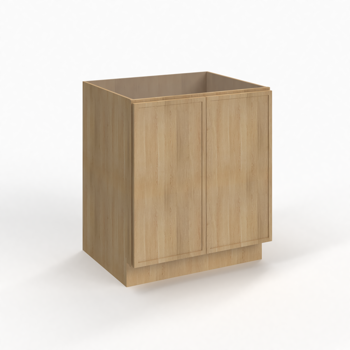 Slim White Oak 36" Full Height Door Base Cabinet