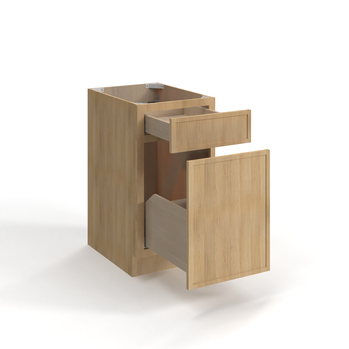 Slim White Oak 18" Accessory Base Cabinet