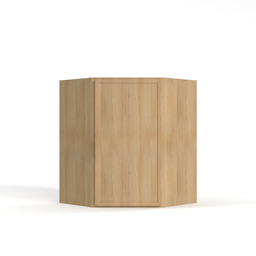 Slim White Oak 24" Diagonal Corner Wall Cabinet