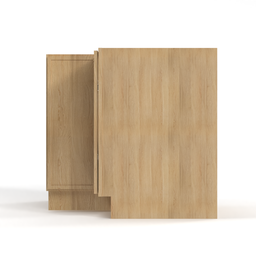 Slim White Oak 33" Lazy Susan Base Cabinet
