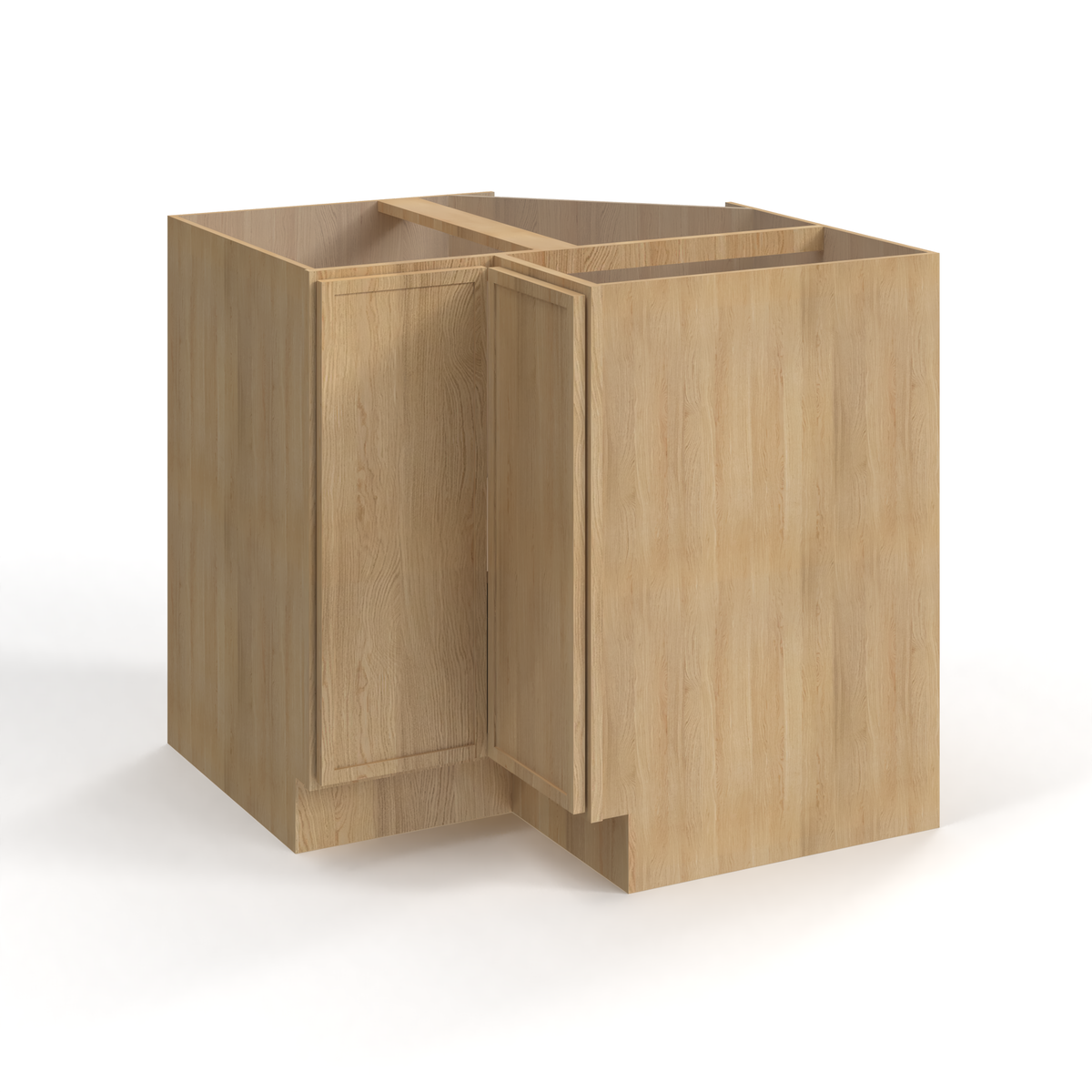 Slim White Oak 33" Lazy Susan Base Cabinet