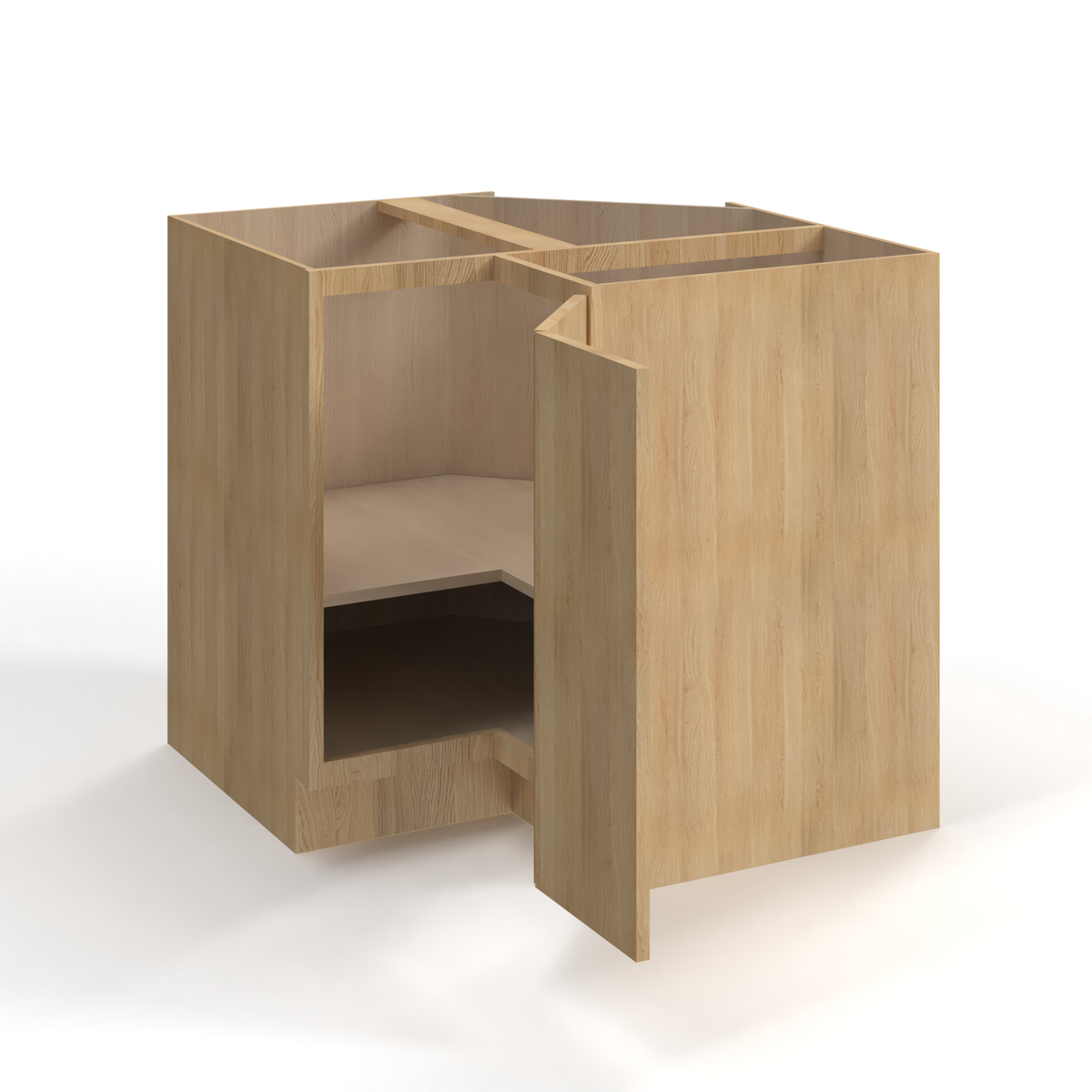 Slim White Oak 36" Lazy Susan Base Cabinet