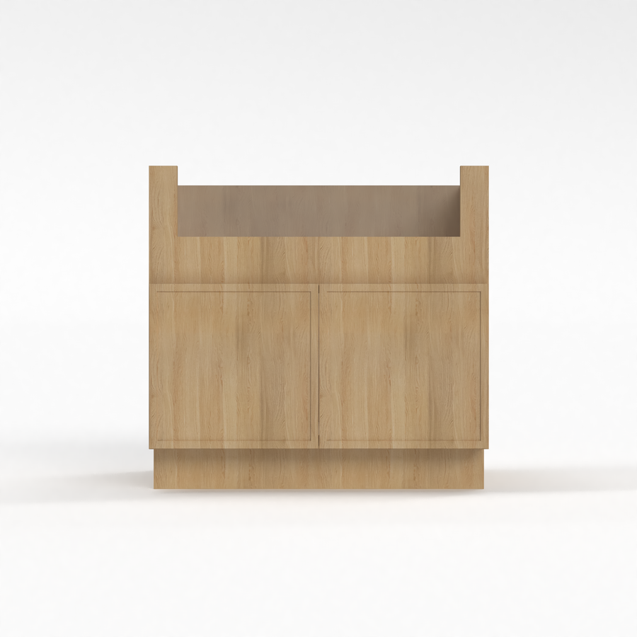 Slim White Oak 36" Sink Base Cabinet