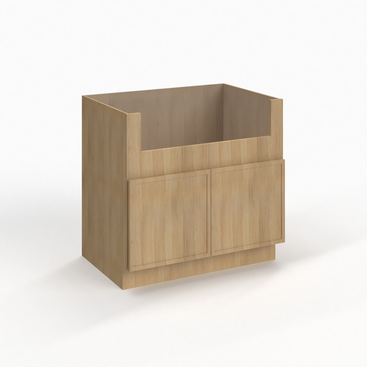 Slim White Oak 36" Sink Base Cabinet
