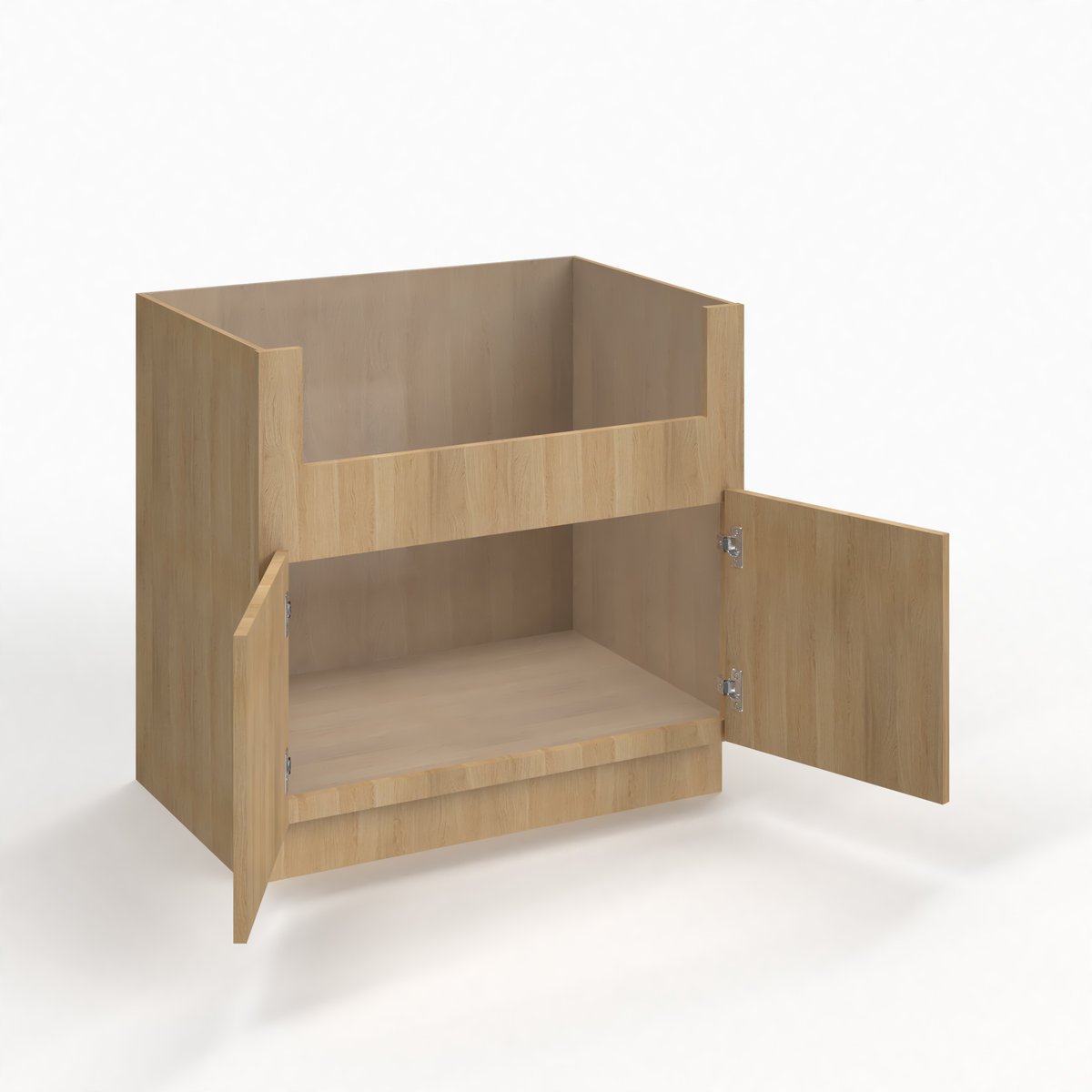 Slim White Oak 36" Sink Base Cabinet