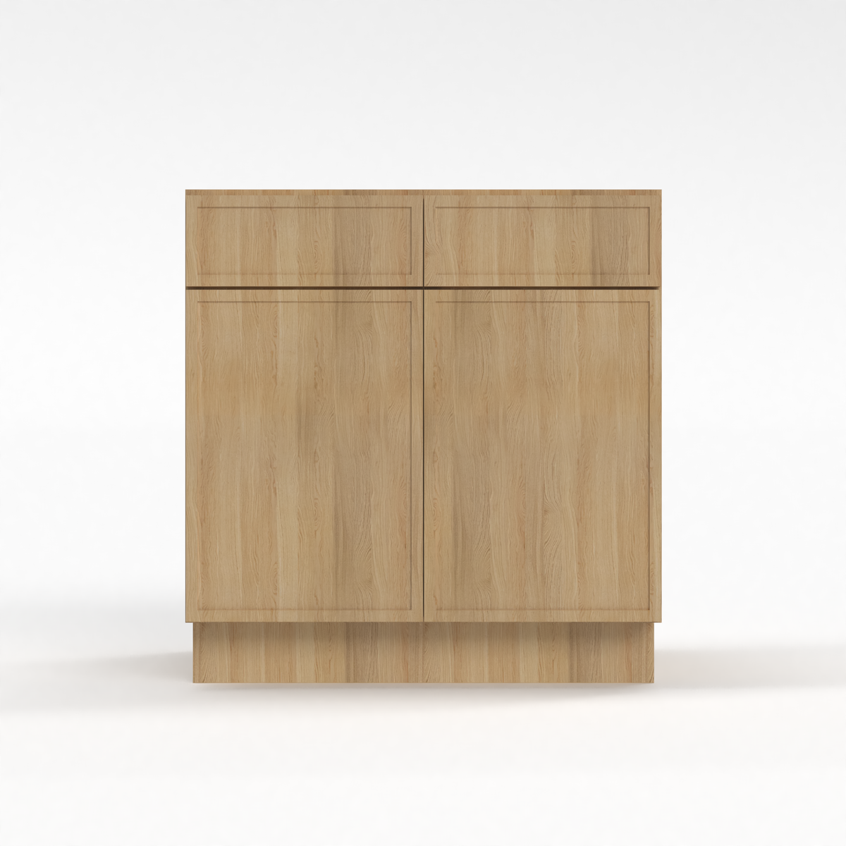 Slim White Oak 33" Sink Base Cabinet