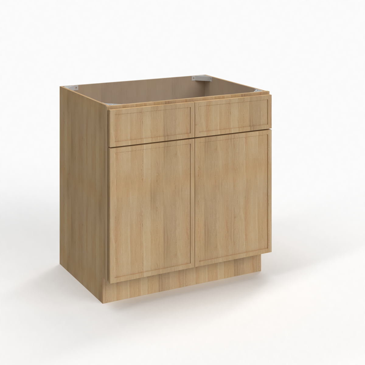 Slim White Oak 30" Sink Base Cabinet